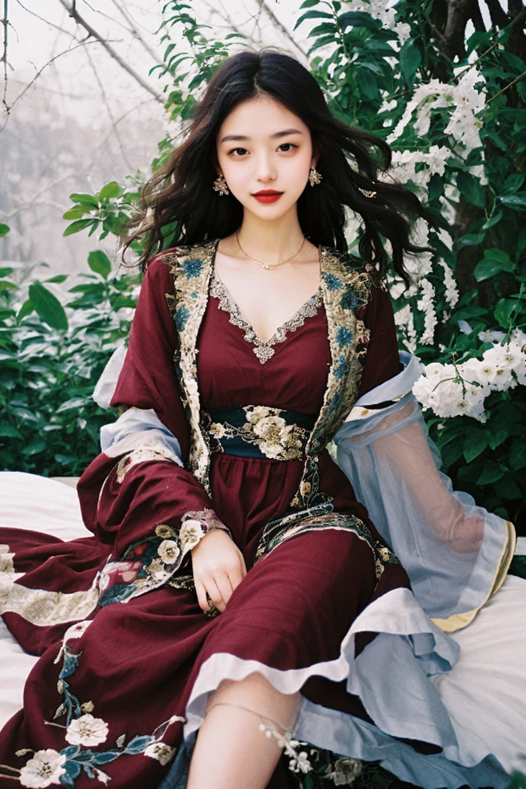 masterpiece, raw photo, film photo, 90s flash photo, 1girl, beautiful girl, sin front of camera, best quality, <lora:Renhang_20230622161247:0.85>, <lora:Renhang_1-000014:1:1,1,1,1,1,1,0,0,0,0,0,1,1,1,1,1,1>, long dress