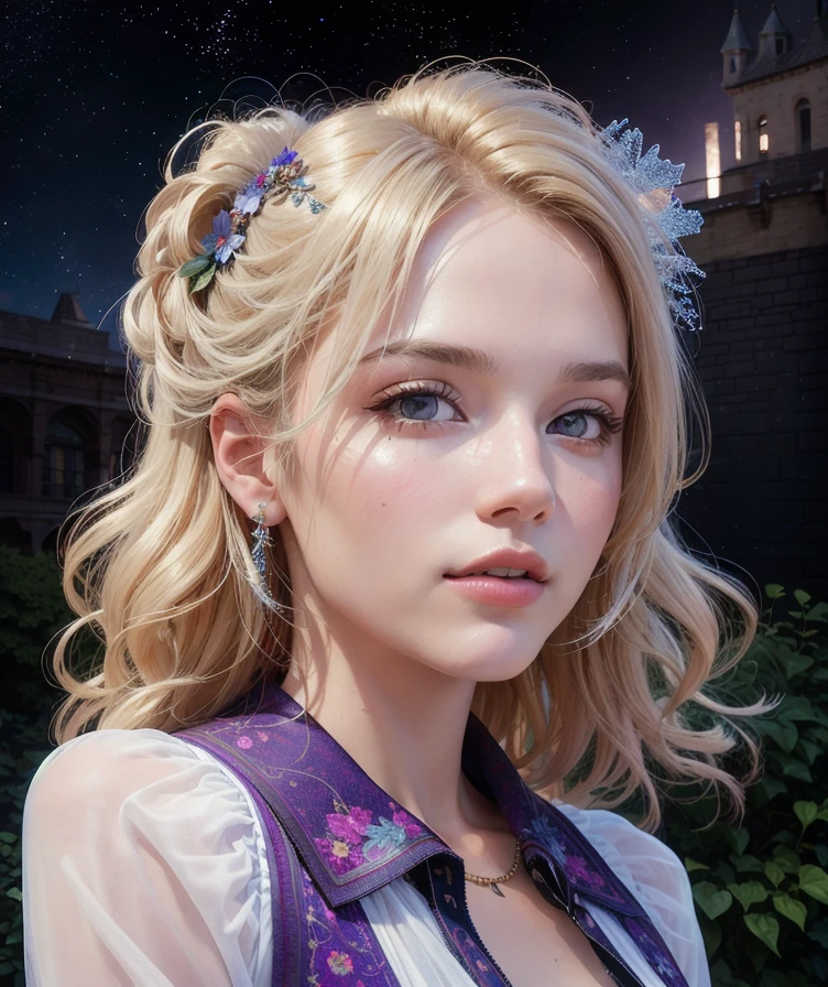 (Cinematic Photo:1.3) of (Masterpiece:1.3)angel, dress crystal crystallized yellow pastel ornate drops transparent, hair white, fantasy, Medieval, epic hyper-detailed masterpiece ultra-wide, cinematic still, glamour hyper shoot, bokeh, pre-raphaelite, photo, realistic, octane render, 35 mm, photography, 8k resolution, 8 k, cinematic lighting, photographic, Eastman Kodak Color Negative film 5251 50T shot on panavision super, art by Bagshaw Tom, stanley, greg rutkowski, thomas kinkade, norman rockwell,(Cowboy-shot:1.2), (85mm),light particles, lighting, (highly detailed:1.2),(detailed face:1.2), (gradients), sfw, colorful,(detailed eyes:1.2), (detailed ladscape, garden, plants, castle:1.2),(detailed background),detailed landscape, (dynamic angle:1.2), (dynamic pose:1.2), (rule of third_composition:1.3), (Line of action:1.2), wide shot, daylight, solo,Highly Detailed,(80s Art:1.3),(Magical Realism:1.3),