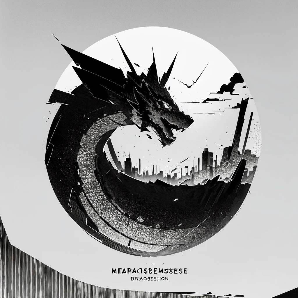 , (masterpiece:1.2), best quality,PIXIV,logo,
, no humans, dragon, greyscale, solo, black background, eastern dragon, tail, character name
  <lora:logo_20230705215526:1>
