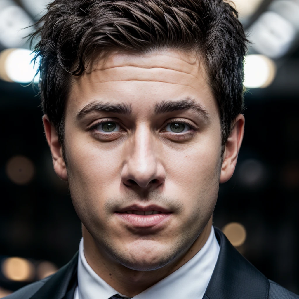 face portrait of davidhenrie person using a tuxedo, in blade runner, professional photography, high resolution, 4k, detailed photo, <lora:davidhenrie_12150:1>