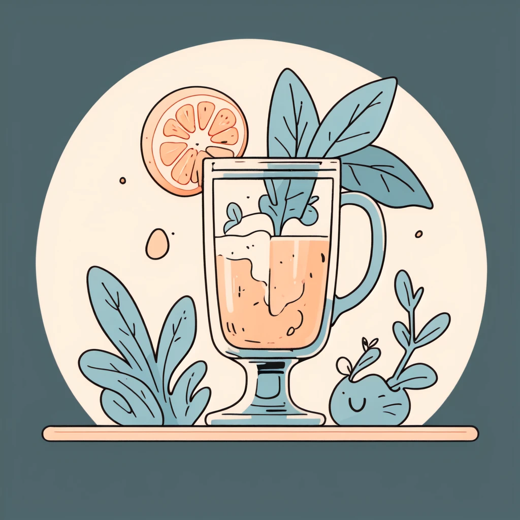 <lora:handdraw:1>a glass of juice