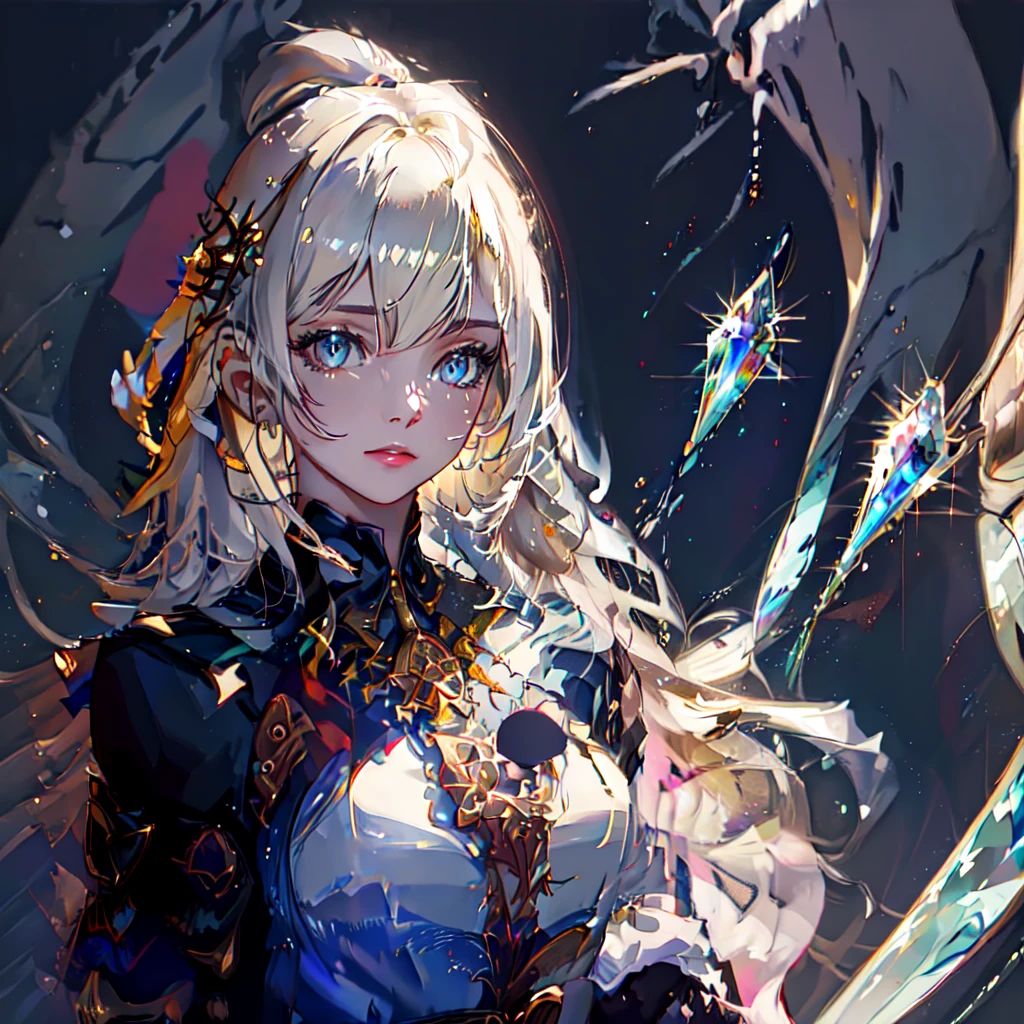 portrait, masterpiece, best quality, highres, crystal, full body, <lora:dreamart:1>, 1girl,