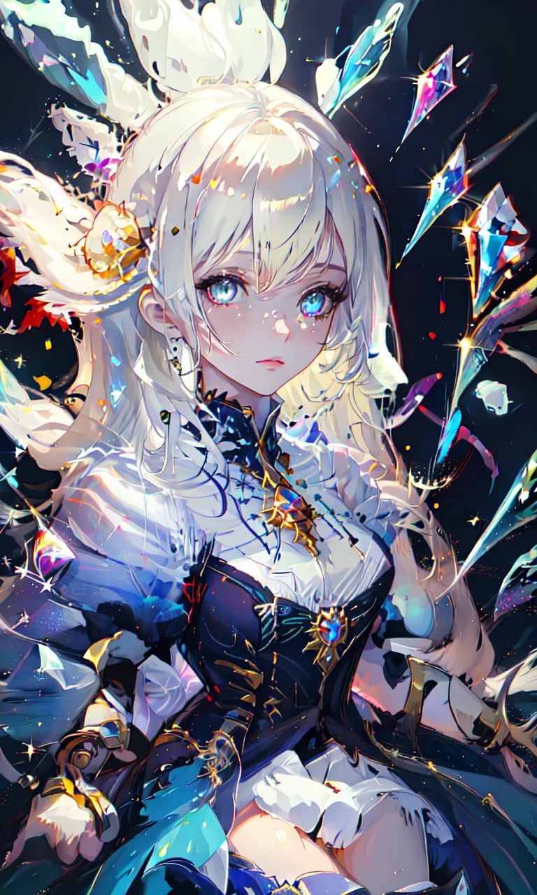 portrait, masterpiece, best quality, highres, crystal eyes, crystal, full body, <lora:dreamart:1>, 1girl,