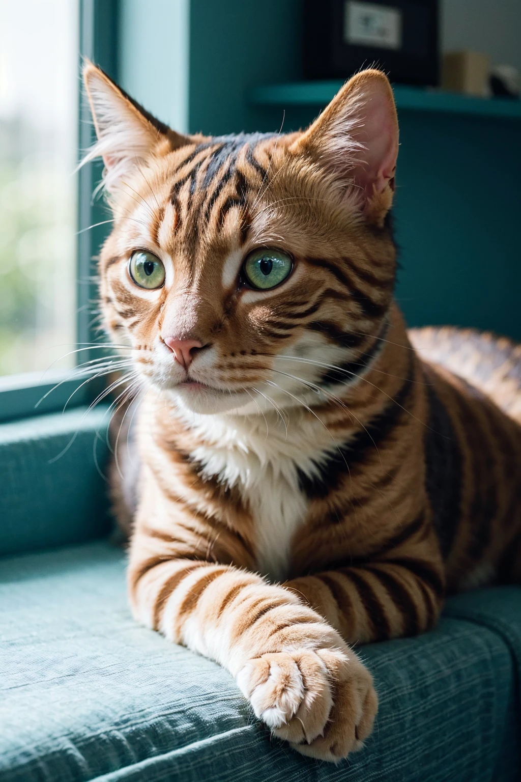 (best quality:1.4), (ultra highres:1.2), (photorealistic:1.4), (8k, RAW photo:1.2), ( cat : 1.3)