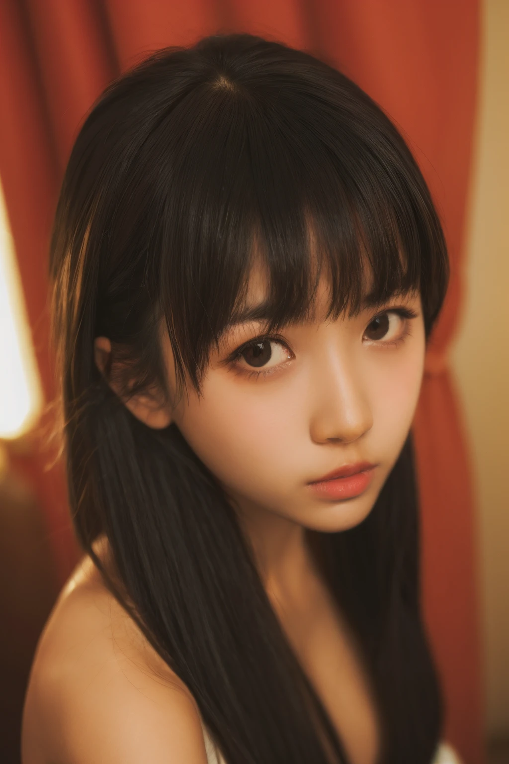 masterpiece, best quality,
1 girl, dark theme, soothing tones, muted colors, high contrast, (natural skin texture, hyperrealism, soft light, sharp),
<lora:add_detail:0.4>