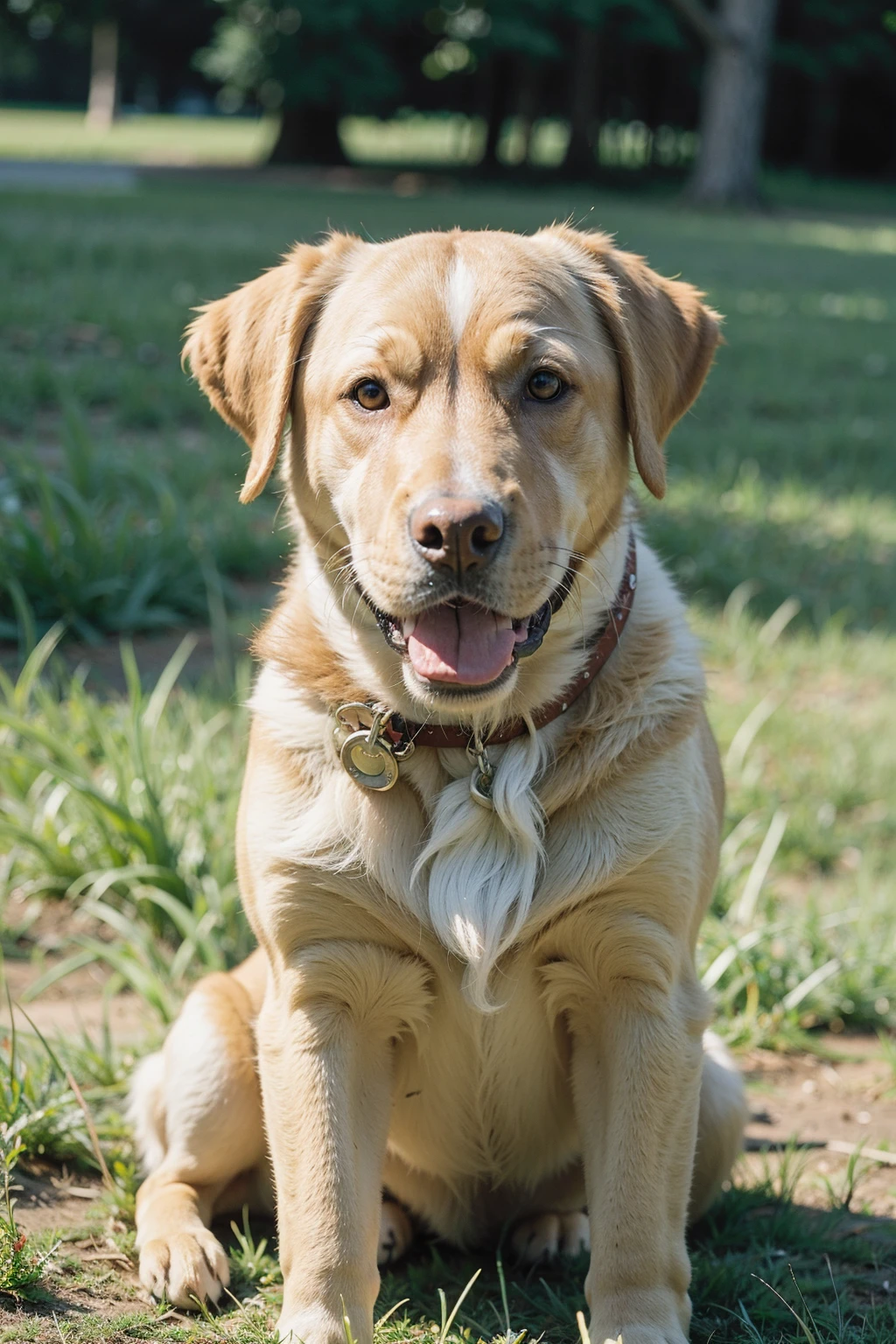 Best Quality,Masterpiece,Ultra High Resolution,(Realisticity:1.4),Original Photo,Cinematic Lighting,
dog,grassland,labrador retriever,
