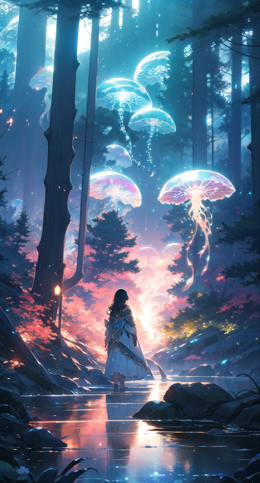 [LoRA] Jellyfish forest / 水月森 /くらげもり Concept (With dropout & noise version)