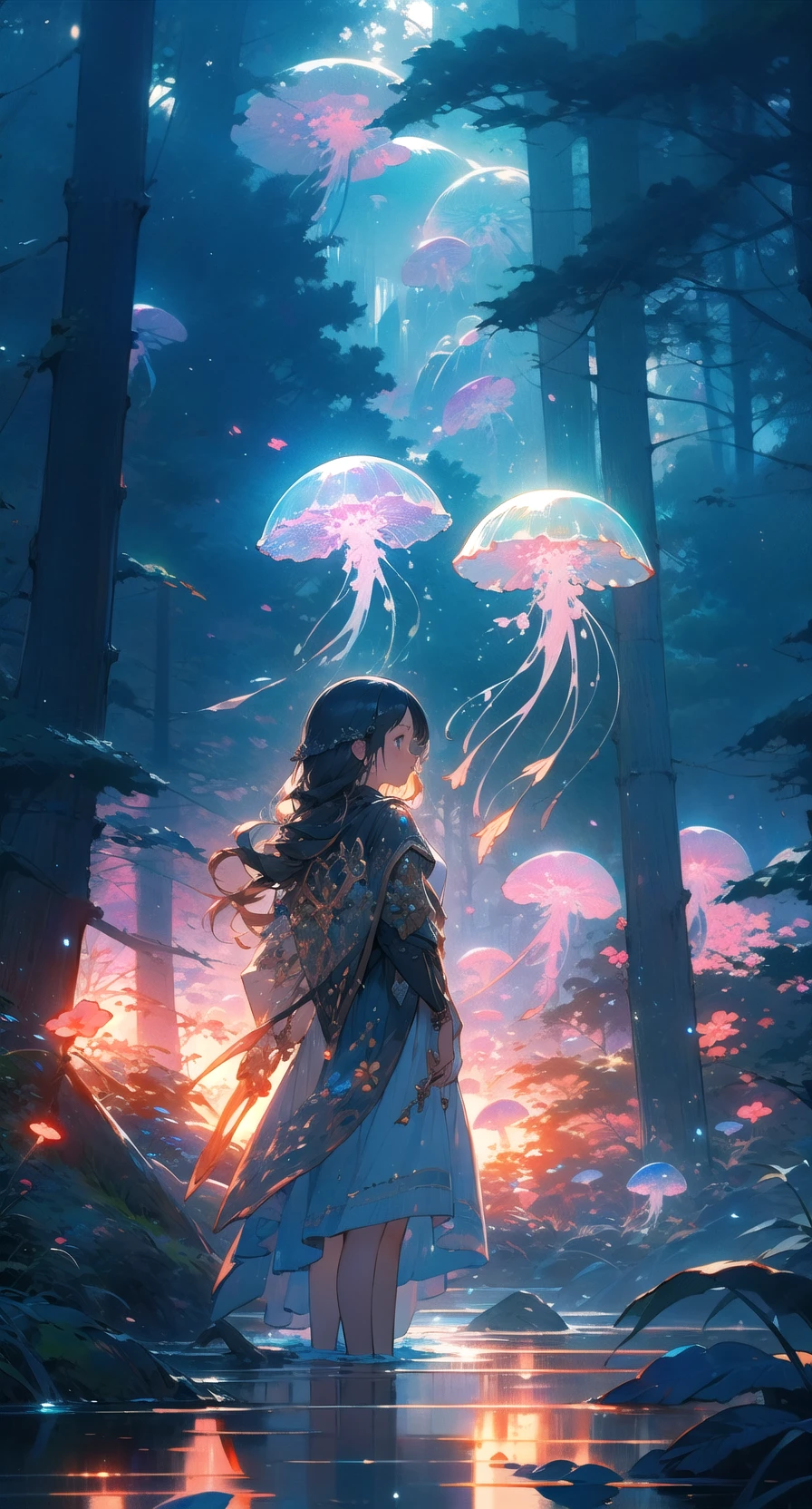 [LoRA] Jellyfish forest / 水月森 /くらげもり Concept (With dropout & noise version)
