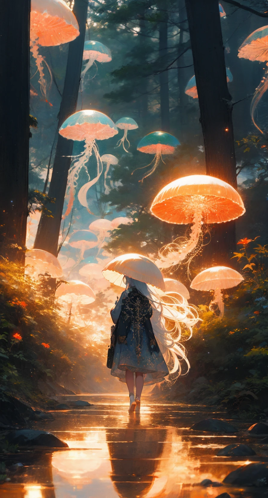 [LoRA] Jellyfish forest / 水月森 /くらげもり Concept (With dropout & noise version)