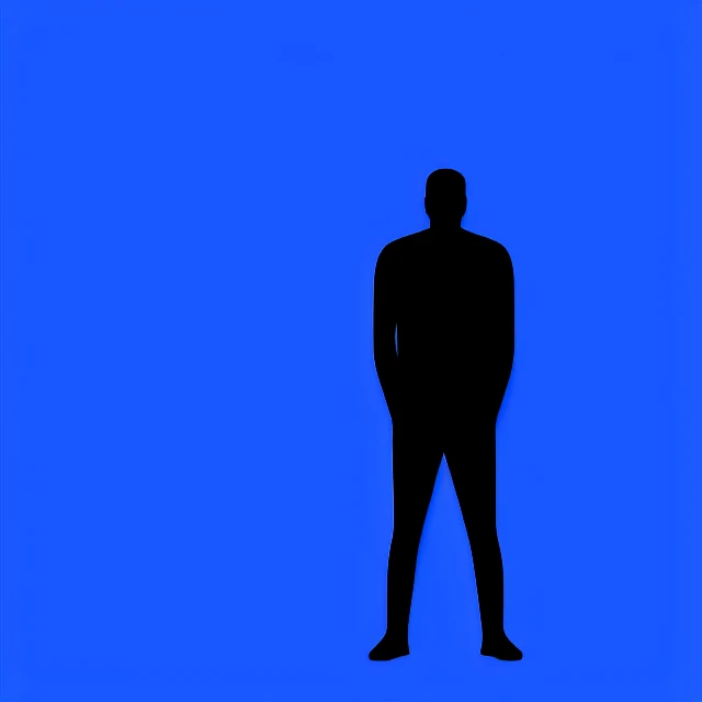 (graphicart:1.3), indie album cover, confused person drowning in thoughts because of sadness and eredication of human race, vibrant blue, endless illusion design, vector art, person, man, (threshold photoshop effect:1.1), adobe illustrator