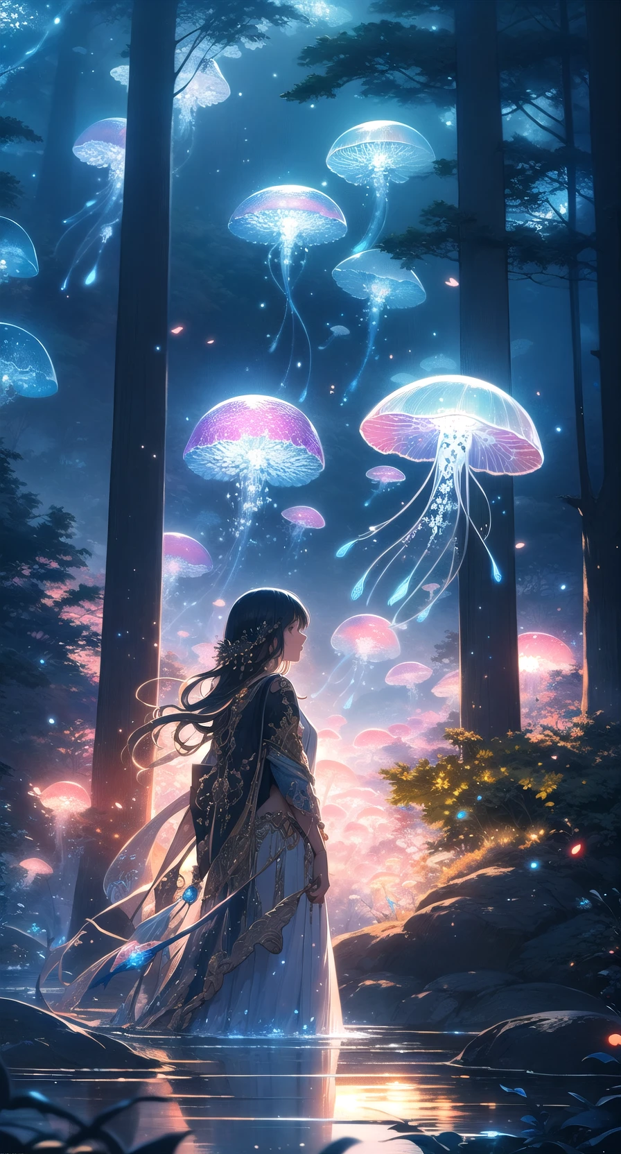 [LoRA] Jellyfish forest / 水月森 /くらげもり Concept (With dropout & noise version)