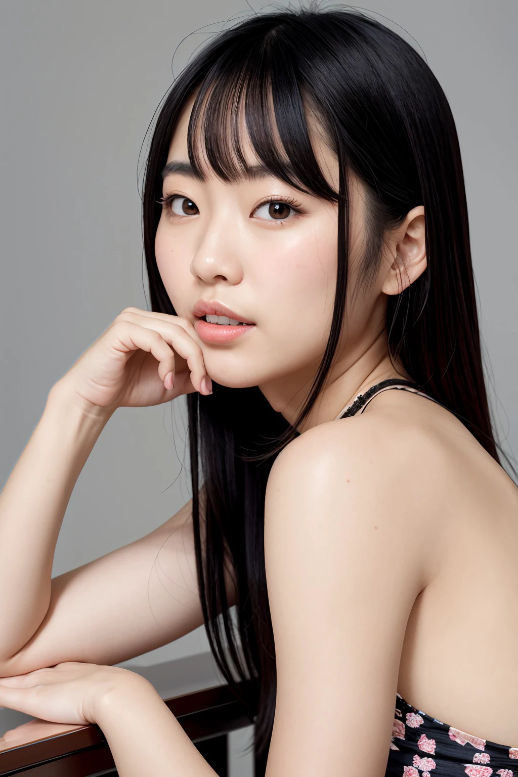 professional photo, highly detailed, realistic, absurdres, highly detailed skin, photorealistic, highres, portrait photograph of a beautiful japanese woman,