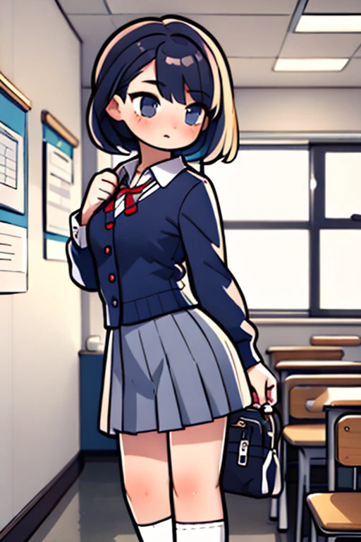 (masterpiece), best quality, high resolution, highly detailed, detailed background, perfect lighting, 1girl, school uniform