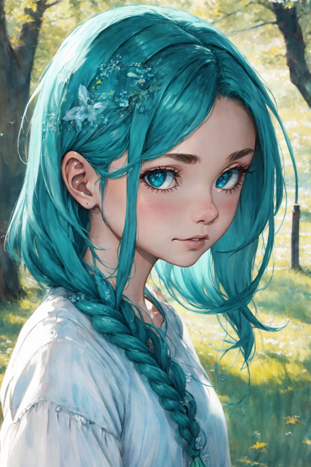 absurdres, highres, ultra detailed, (young woman:1.3),,
BREAK
, watercolor style, soft blending, dreamy washes, delicate textures,