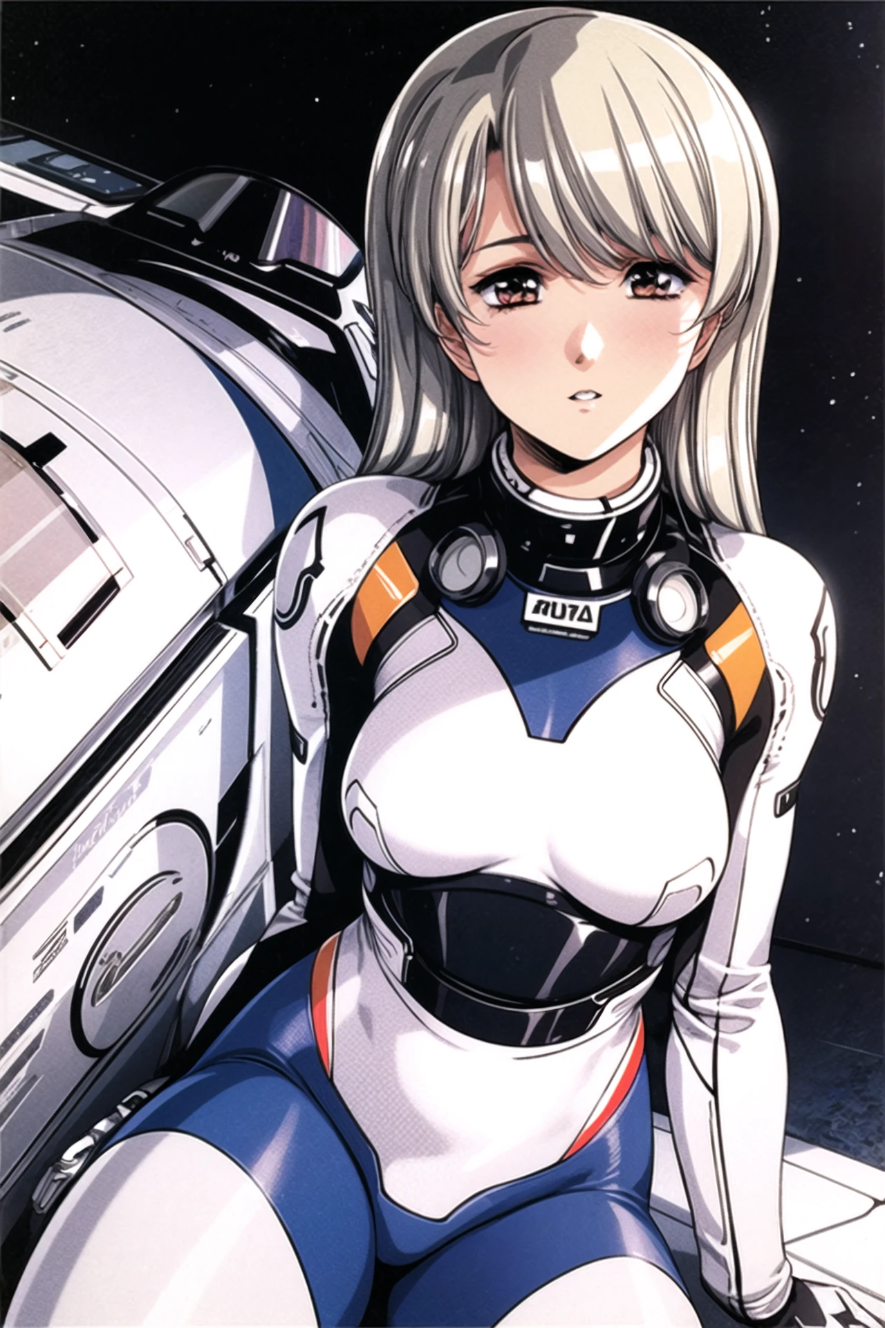 <lora:qiyuanzhizhi_128:0.8>, (1girl:1.2), SPACESUIT, masterpiece, high quality, high resolution, large filesize, full color, moon, detailed photorealistic background of space, space vehicle, detailed lighting, depth of field, dynamic angle, NSFW, (face visible:0.6)