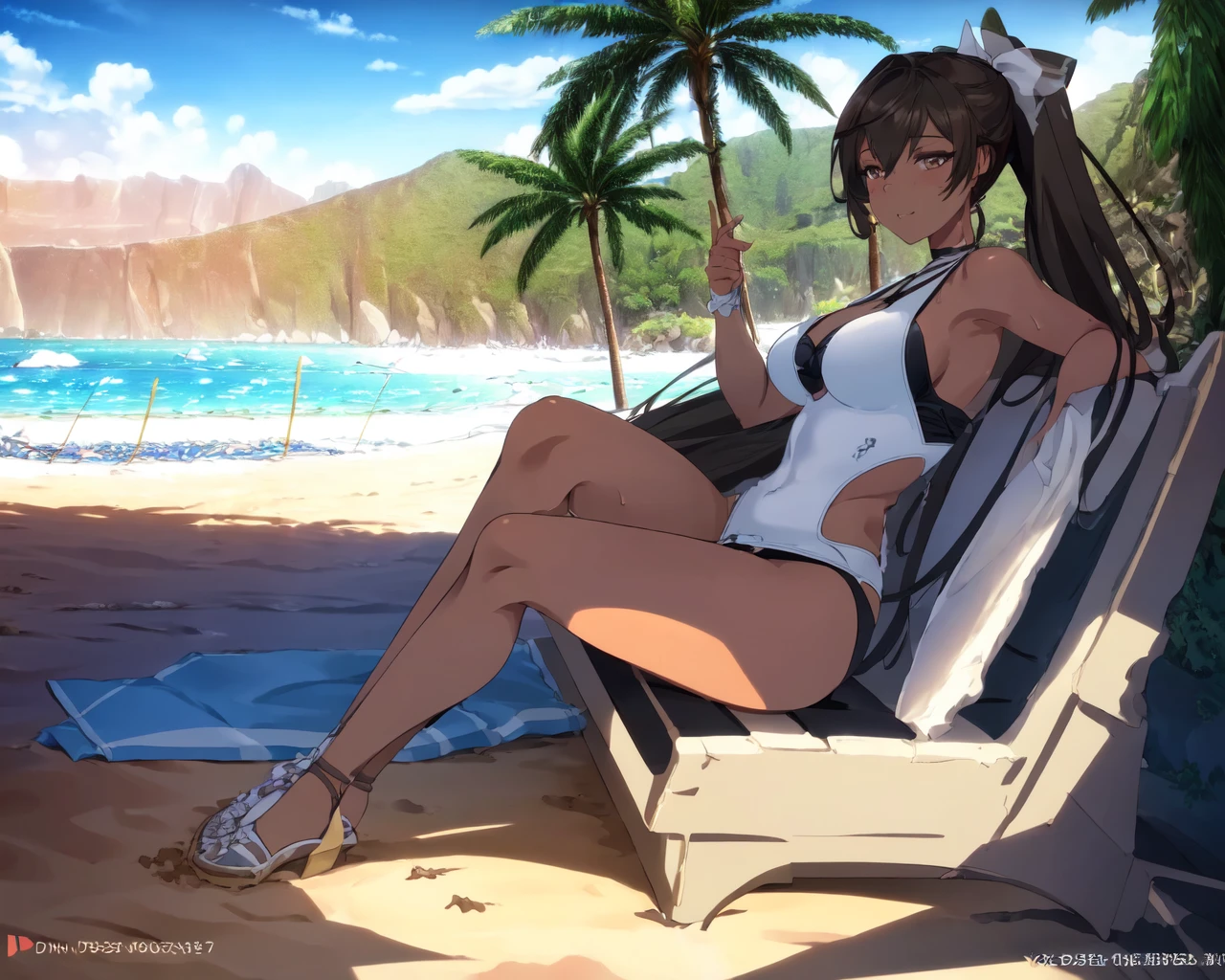<lora:e7 STCeline:0.7> e7 STCeline , sitting at the beach, good lighting,under the sun, dynamic angle, sun in face, no shade, from the side, sexy, nsfw, full body,
(masterpiece), best quality, highres, 4k, 8k, Detailed Illustration, intricate detail, cinematic lighting, amazing quality, amazing shading, soft lighting
