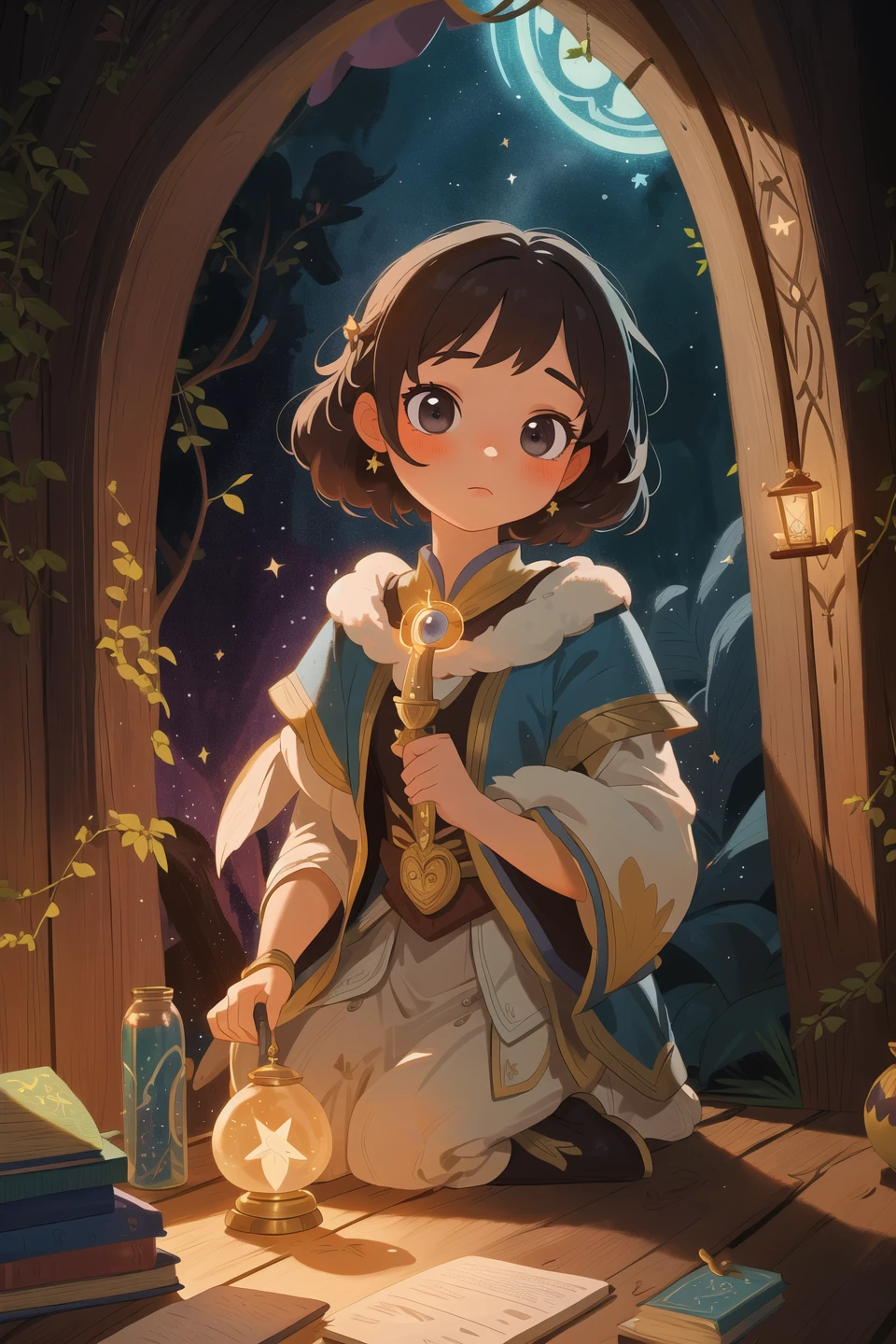 masterpiece,best quality,fantasy,1girl,(magical:1.2),illumination