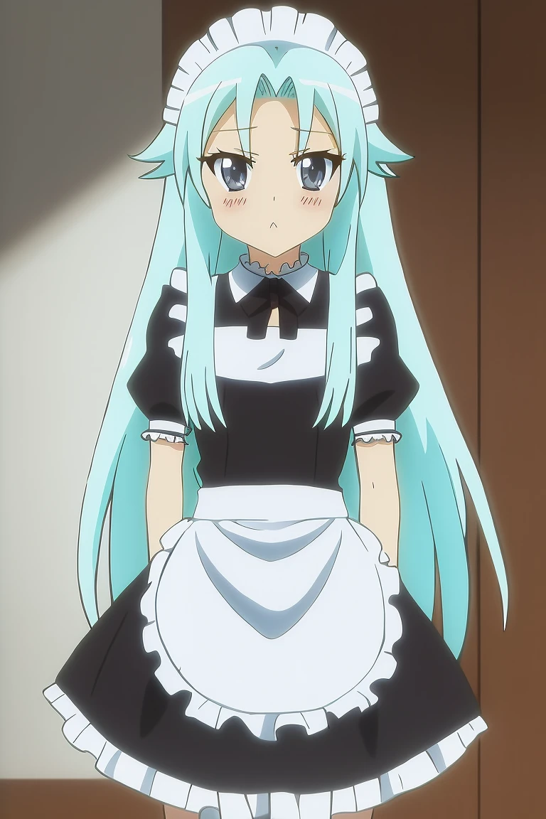shantak, maid dress, granny flat <lora:Nyaruko_all_v7:0.7>, 8k, masterpiece, absurdres, anime,