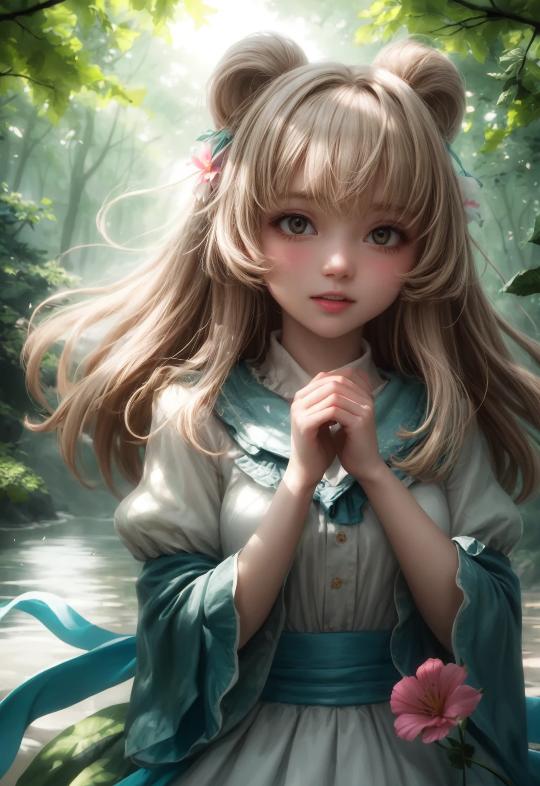 girl in a forest with floating flowers, river, puffy, puffy cheeks, cute,
vibrant colors, colorful art style,
soft lighting, soft shadows, detailed textures, dynamic lighting,
nice hands, perfect hands,
<lyco:GoodHands-beta2:1.0>
<lora:add_detail:1>