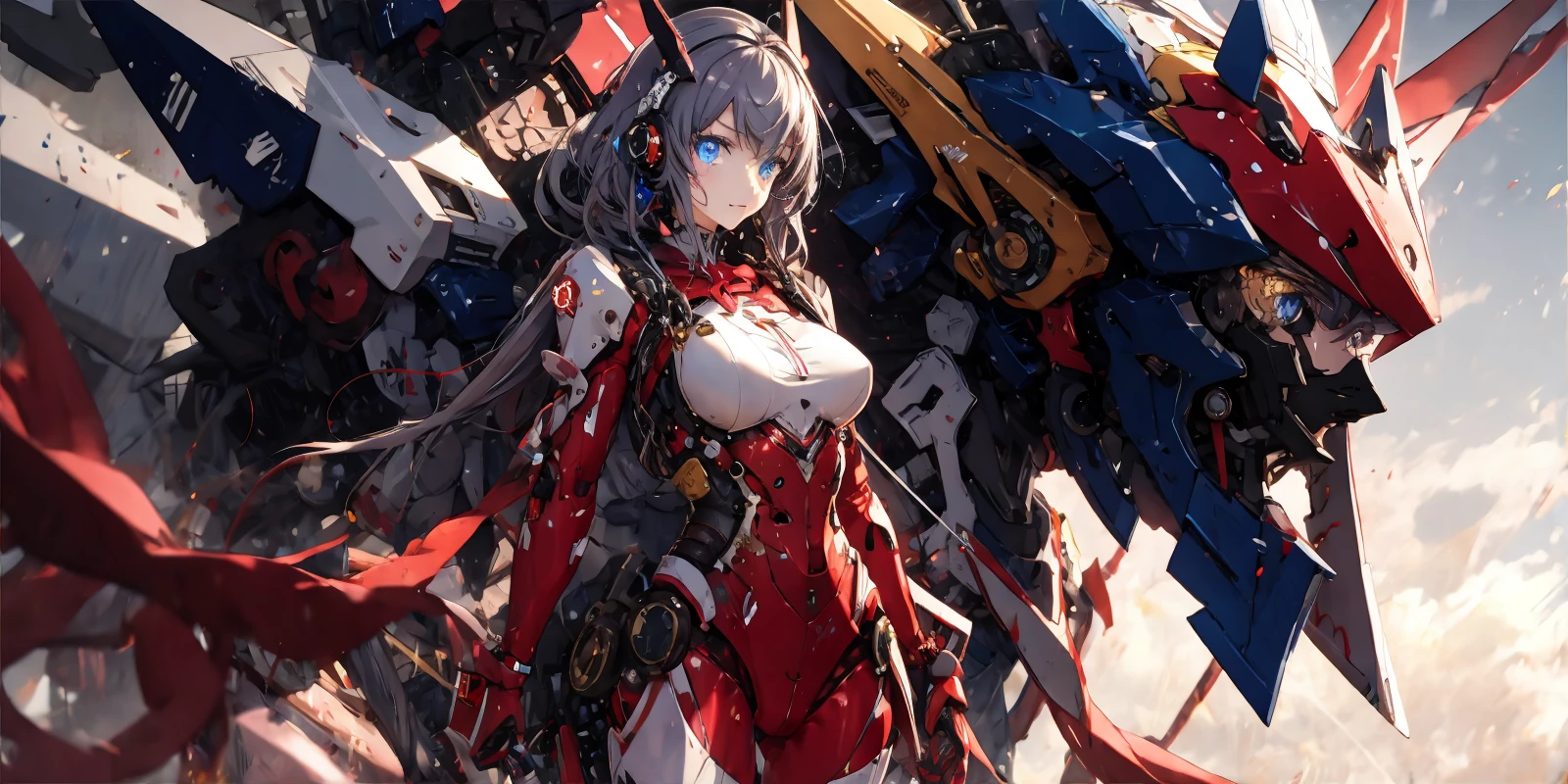 (masterpiece:1.2), best quality,PIXIV,
1girl, solo,cowboy shot, 
<lora:Gundam girl_20230712160146:0.7>