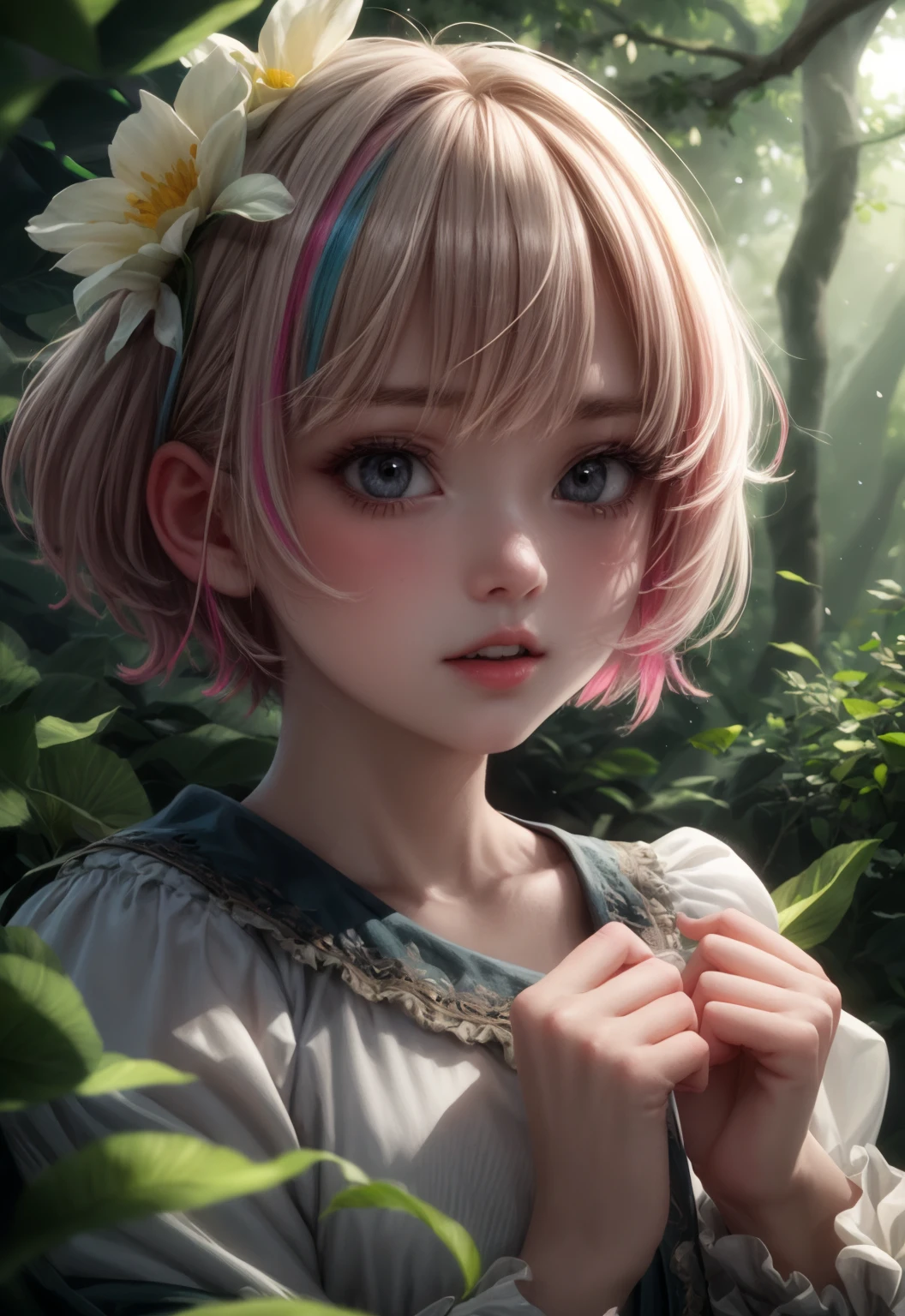 girl in a forest with floating flowers, river, puffy, puffy cheeks, cute,
vibrant colors, colorful art style,
soft lighting, soft shadows, detailed textures, dynamic lighting,
nice hands, perfect hands,
<lyco:GoodHands-beta2:1.0>
<lora:add_detail:1>