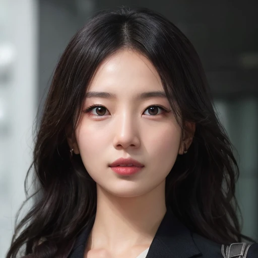 hyper realistic lifelike texture dramatic lighting unreal engine trending on art station, award winning photo, nikon RAW photo,8 k, Fujifilm XT3,masterpiece, best quality, realistic, photorealistic, ultra detailed, extremely detailed face, solo,1girl, standing, fashionable and trendy atmosphere, high-end makeup products, and a stylish expression on her face, close up,