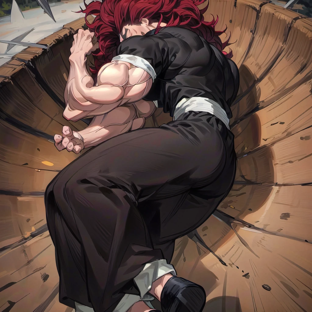 highres, <lora:Style-add_detail:1>,High quality,(Beautiful), ((masterpiece)),vibrant colors, solo,1boy, biceps, large pectorals, male focus, manly, muscular, muscular male, pectorals, red hair, spiked hair,((black shirt)), black pants, (((full body))),<lora:YujiroV1.5:1>
yamchapose, lying, on side, closed eyes <lora:concept_yamchapose:1>