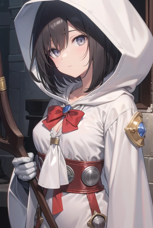 ffgarnet, <lora:garnettest:1>,
garnet, (grey eyes:1.5), short hair, swept bangs, black hair,
BREAK bodysuit, boots, bow, bowtie, gloves, hood, hood up, hooded robe, (white robe:1.5) long sleeves, orange bodysuit, pendant, red bow, red bowtie, red footwear, red gloves, thigh strap,
BREAK looking at viewer,
BREAK outdoors, village,
BREAK <lora:GoodHands-vanilla:1>, (masterpiece:1.2), best quality, high resolution, unity 8k wallpaper, (illustration:0.8), (beautiful detailed eyes:1.6), extremely detailed face, perfect lighting, extremely detailed CG, (perfect hands, perfect anatomy),
