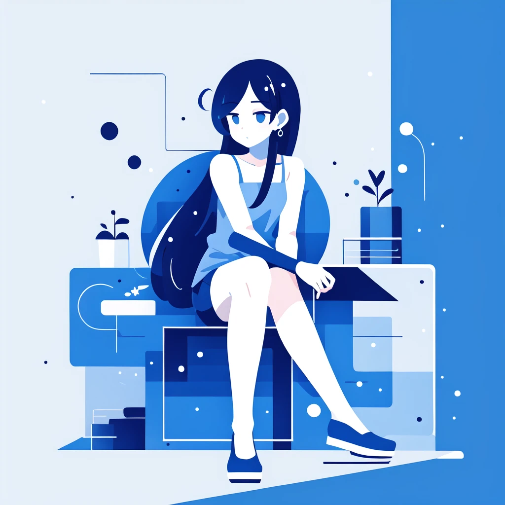 <lora:flat_illustration:1>1 girl