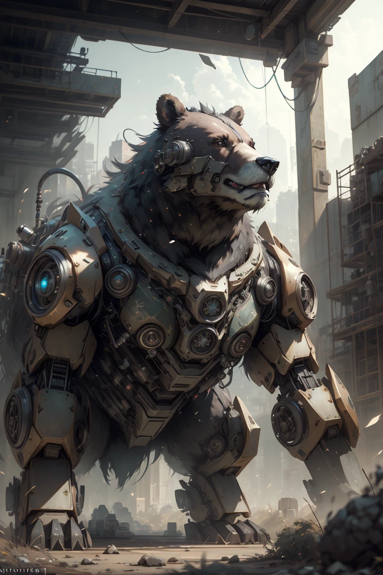 Unreal Engine,cinematic shot,best quality, masterpiece, realistic,high quality,Mech4nim4lAI, [Bear :robot:.5] ,fantastical scenes ,<lora:Mech4nim4lAI:0.8>,