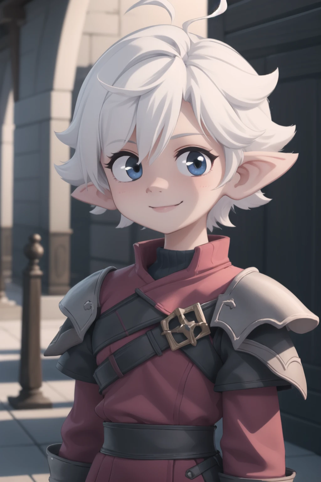 <lora:orenji:1> orenji, 1girl, solo, masterpiece; <lora:AlisaieLeveilleurFinalFantasy6:0.8> alisaie leveilleur (final fantasy), alisaie, looking at viewer, smiling