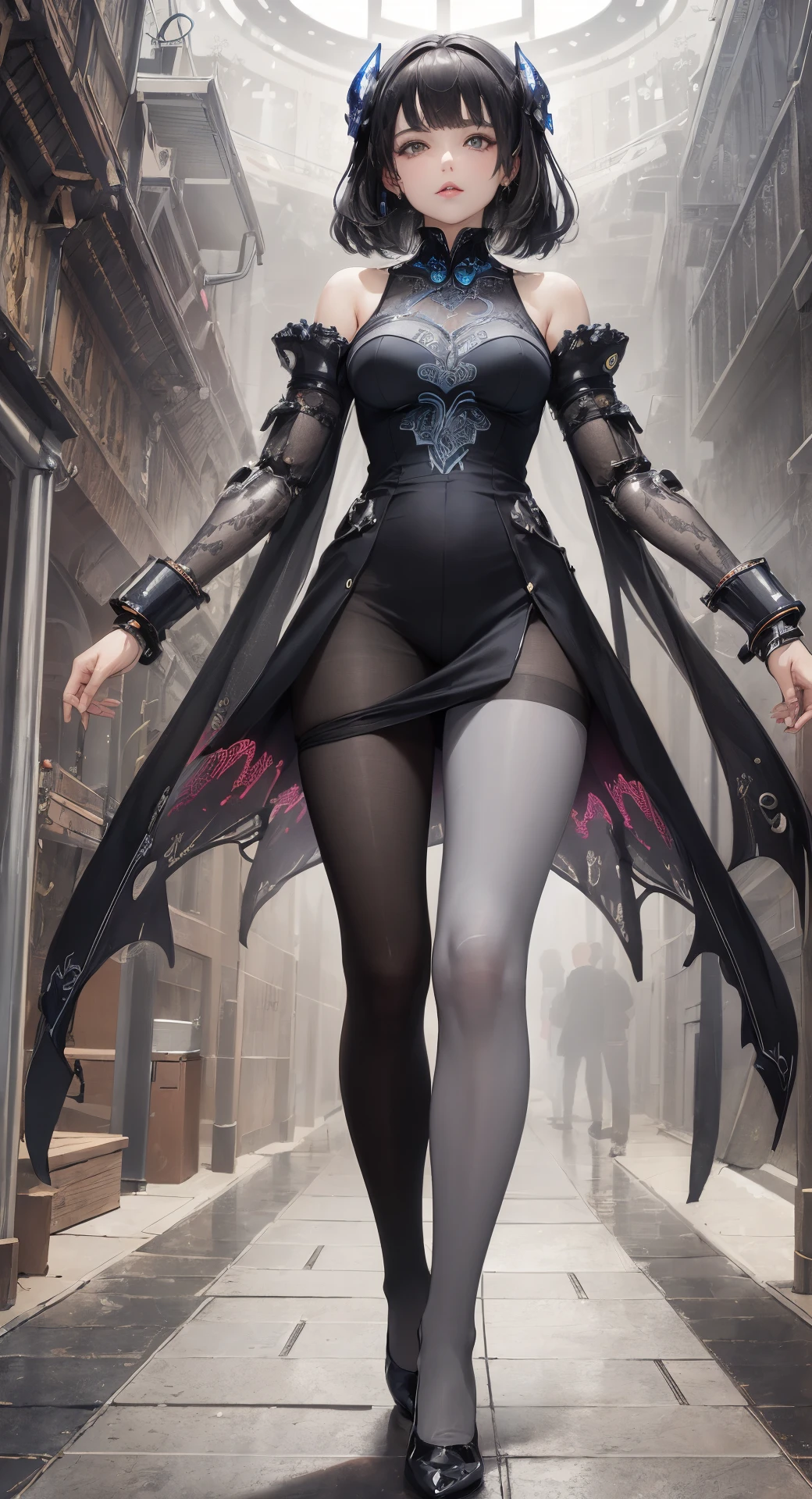 (masterpiece, top quality, best quality, official art, beautiful and aesthetic:1.2), ((1mechanical girl)), extreme detailed,(fractal art:1.3),colorful,highest detailed,
((40d grey pantyhose)),grey pantyhose,pantyhose,
<lora:40d_grey_pantyhose-001:0.8>