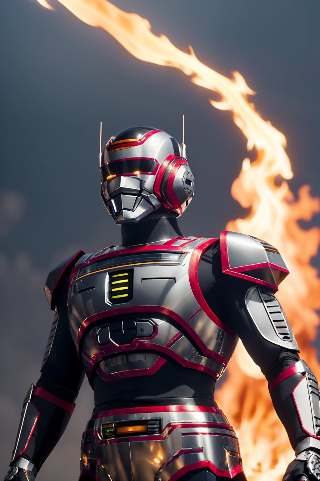 JaspionQuiron character, cinematic, (intricate:1.4), high quality, intricate details, low contrast, explosion, fire, electricity, lightning,
(best quality:1.33), (masterpiece:1.12),(detailed:1.15),Dappled Light, analog style, cinematic light, side lighting, best shadow, RAW, (Dutch angle:1.1), photoshoot of
1boy, helmet, tokusatsu, armor, solo, upper body, glowing,
<lora:quiron_Jaspion_v1_Lora:0.77>