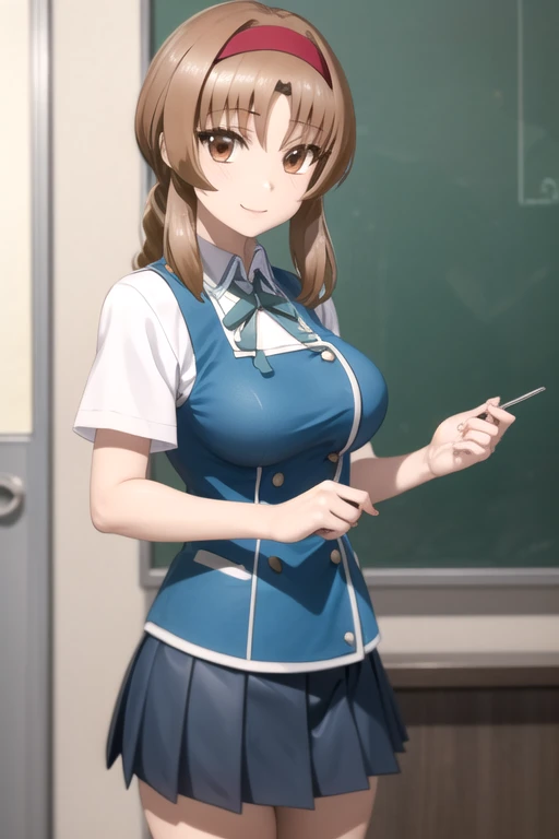 (((picture perfect))), (absurdres), 1girl, solo, <lora:takao-dfrag:0.8>, takao, school uniform, smile, looking at viewer