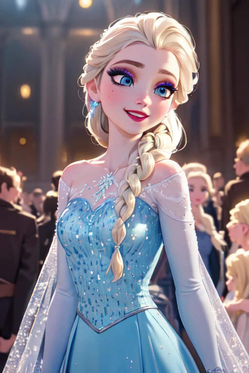 (masterpiece:1.2), (best quality), (ultra detailed), (8k, 4k, intricate),(full-body-shot:1), (highly detailed:1.2),(detailed face:1.2), (detailed background),detailed landscape, (dynamic pose:1.2), <lora:elsa:0.7>elsa, 1girl, solo, long hair, smile, blue eyes, blonde hair, dress, braid, single braid, makeup, hair over shoulder, eyeshadow, snowflakes,