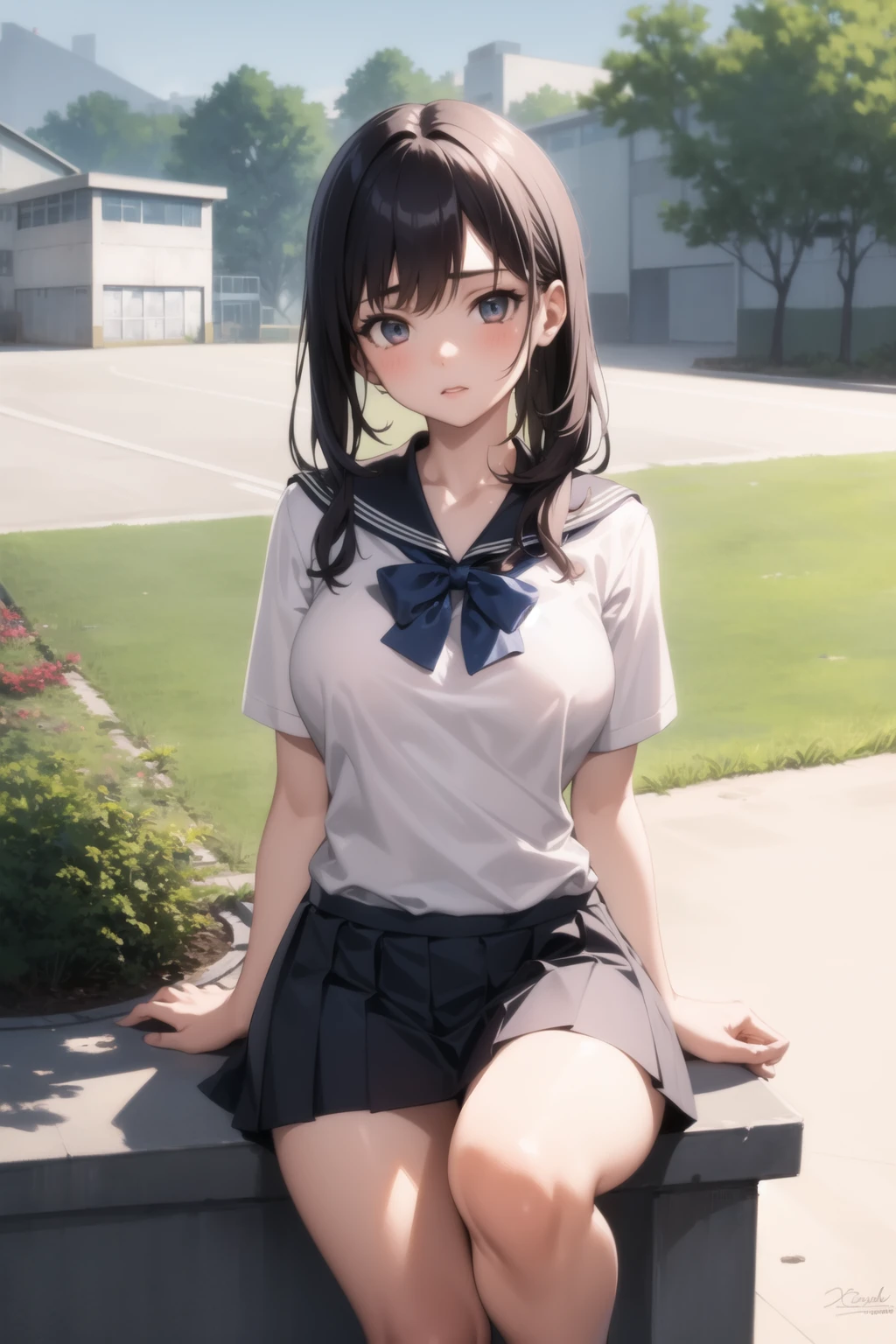 <lora:school_yard_v0.1:1>
1girl, school yard, garden, school uniform,, masterpiece, best quality, highly detailed