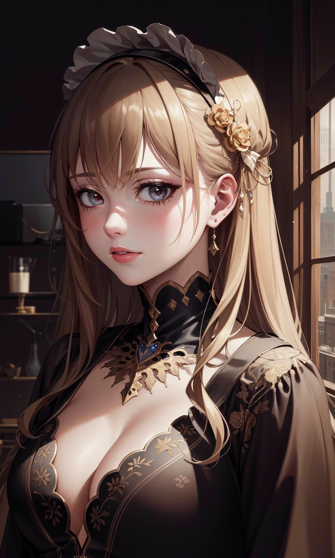 (Masterpiece, Best Quality, Highres:1.4), Detailed, Intricate Details, 4K, color splashes, line art, art, fibonacci, 1girl, looking at viewer,