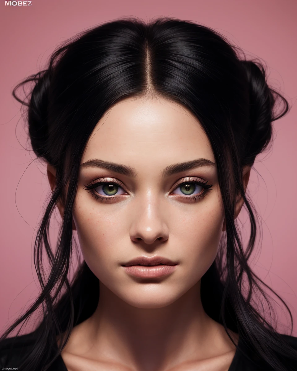 Hyper detailed photograph of a captivating portrait of a woman with a unique and alluring personality. The woman should possess a sense of mystery and confidence, with striking features and expressive eyes. The artwork should showcase the distinct artistic styles of both Jamie Hewlett and Moebius, blending Hewlett's edgy and dynamic character design with Moebius' intricate linework and surrealistic elements. This portrait is perfect for showcasing the beauty and complexity of the female form, and it can be used for wall art, magazine covers, and character concept designs, award winning realistic photograph by the world best portrait photographer, vivid colours, nikon, award winning, studio lighting, 8 k, hi res