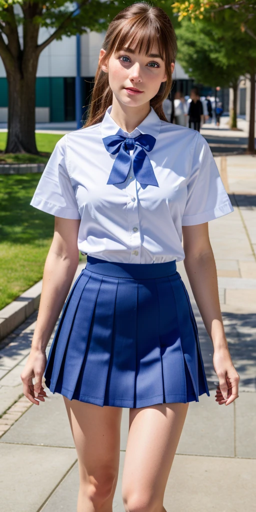 (8k, RAW photo, best quality, masterpiece:1.2), (realistic, photo-realistic:1.37), ultra-detailed,(detailed beautiful girl:1.4),1 girl, <lora:JP SCHOOL UNIFORM:0.3>JP SCHOOL UNIFORM,looking at viewer,((full body shot))