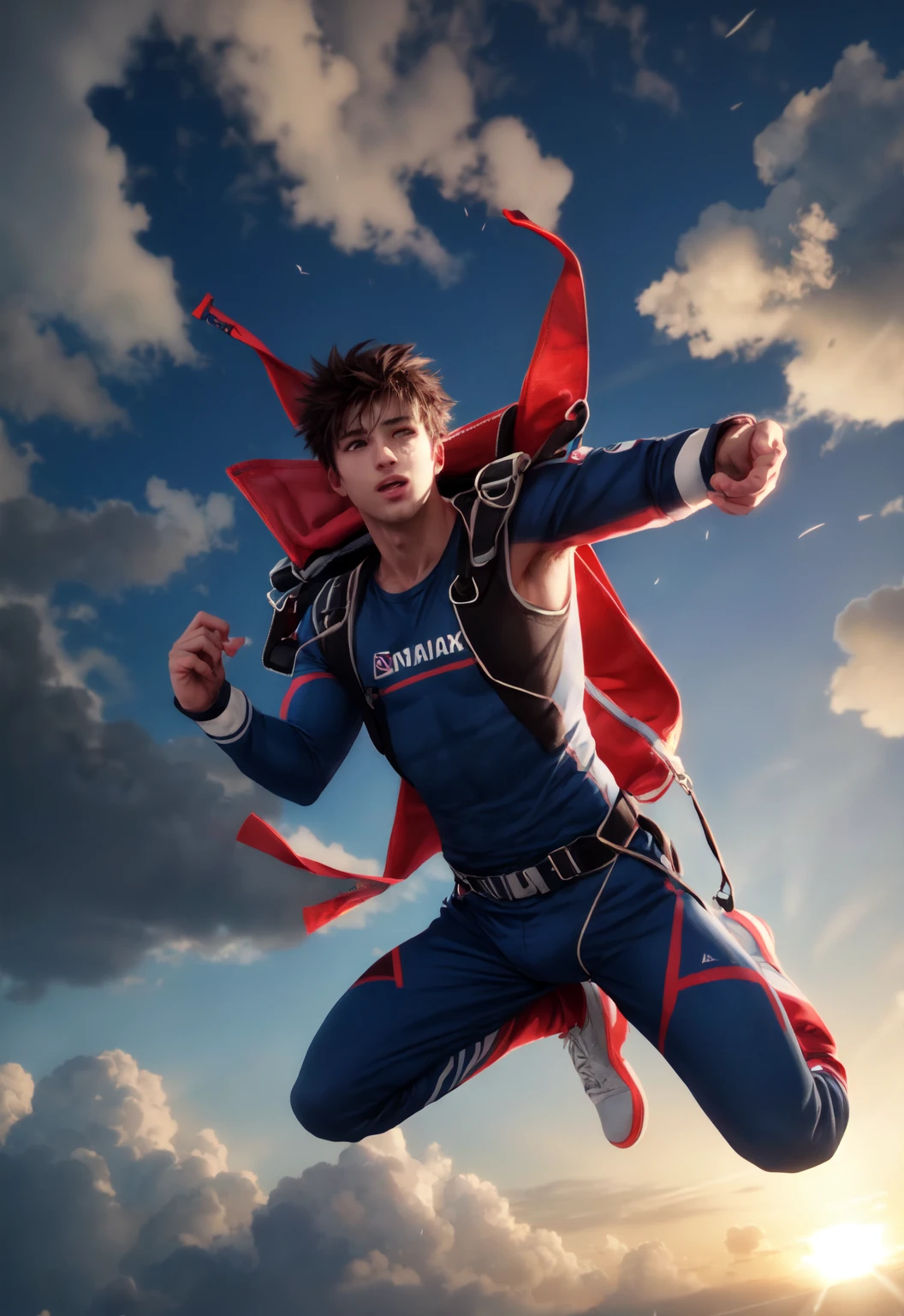 boy skydiving, clouds, wind, muscular,
vibrant colors, colorful art style,
soft lighting, soft shadows, detailed textures, dynamic lighting,
nice hands, perfect hands,
<lyco:GoodHands-beta2:1.0>
<lora:add_detail:1>