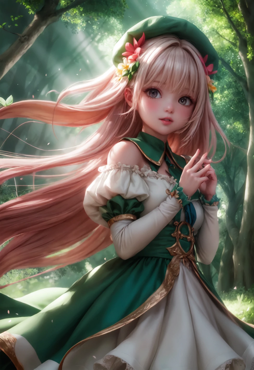 girl in a forest with floating flowers, river, puffy, puffy cheeks, cute,
vibrant colors, colorful art style,
soft lighting, soft shadows, detailed textures, dynamic lighting,
nice hands, perfect hands,
<lyco:GoodHands-beta2:1.0>
<lora:add_detail:1>