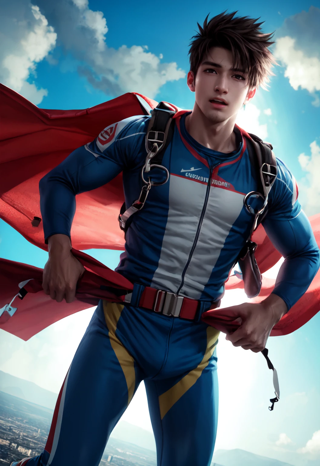 Latex alafe lying on the ground with mobile phone, ross tran and bayard wu, range murata and artgerm, bodybuilder superhero bikini, Anime Character; Full Body Art, handsome japanese demon boy, Jets of Valorant, Superhero Bodies, akehiko inoue and ross tran, ross tran 8 k