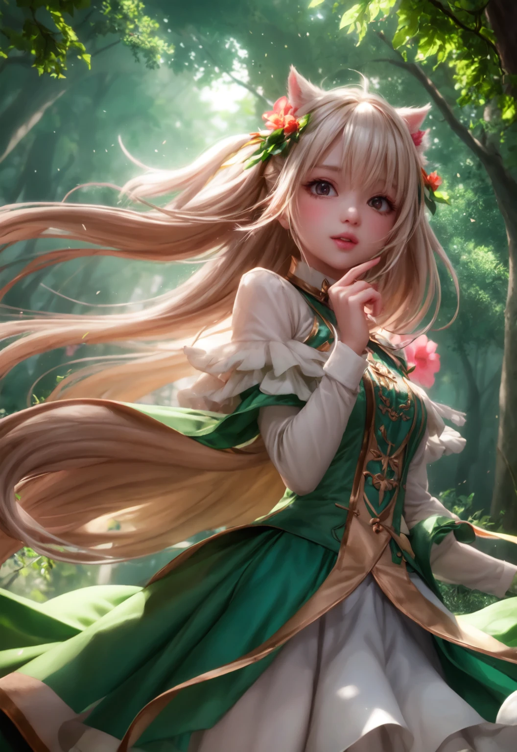girl in a forest with floating flowers, river, puffy, puffy cheeks, cute,
vibrant colors, colorful art style,
soft lighting, soft shadows, detailed textures, dynamic lighting,
nice hands, perfect hands,
<lyco:GoodHands-beta2:1.0>
<lora:add_detail:1>