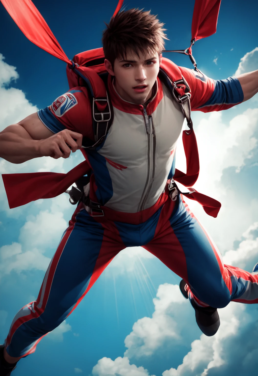 boy skydiving, clouds, wind, muscular,
vibrant colors, colorful art style,
soft lighting, soft shadows, detailed textures, dynamic lighting,
nice hands, perfect hands,
<lyco:GoodHands-beta2:1.0>
<lora:add_detail:1>