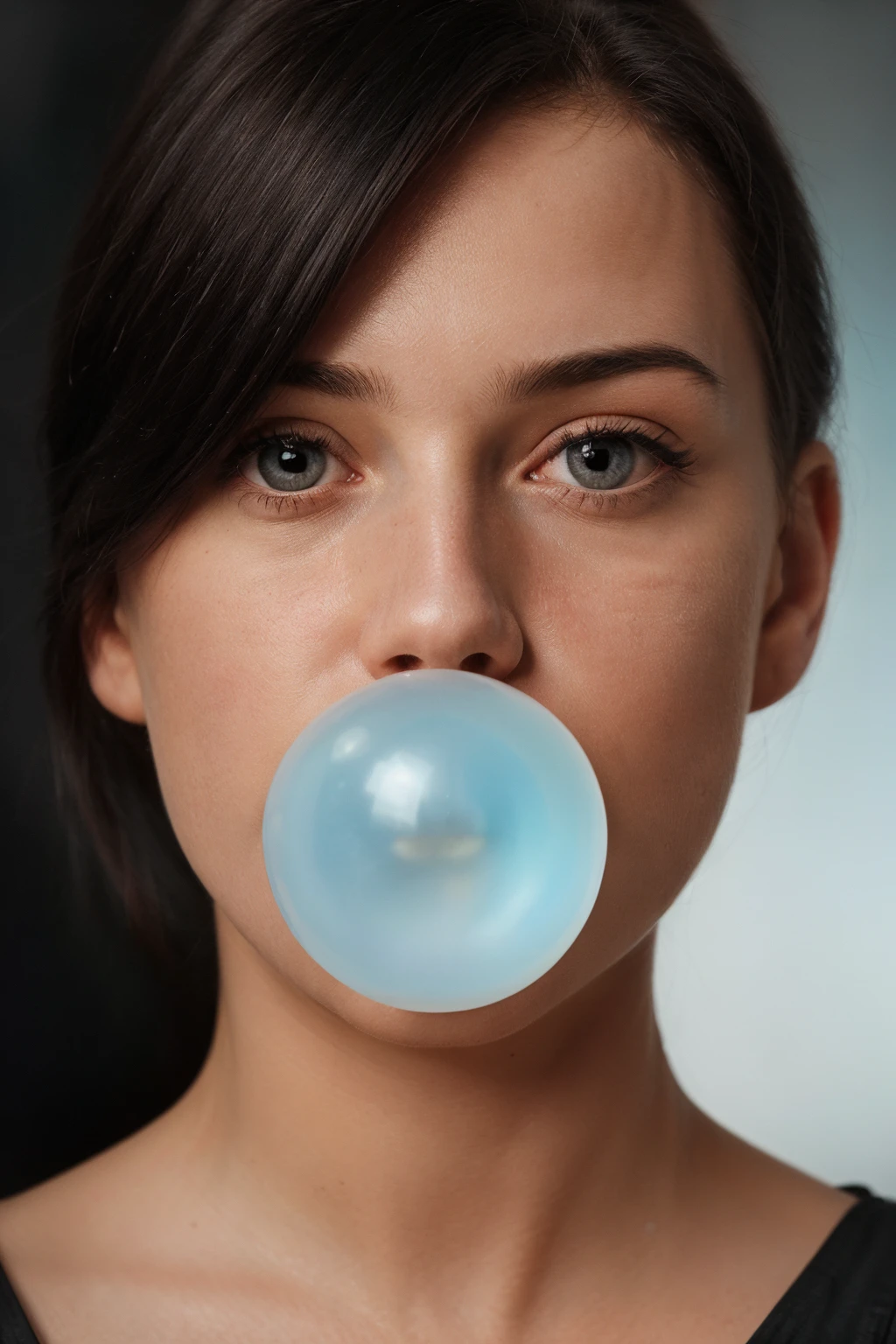RAW Photo, DSLR BREAK
(kkw-ph1:0.9) BREAK
half body portrait of a young 20yo woman, black hair, wearing a summer dress BREAK
detailed, blowing bubble gum, translucent blue bubble gum <lora:Bubble Gum:0.55>, professional colorgraded