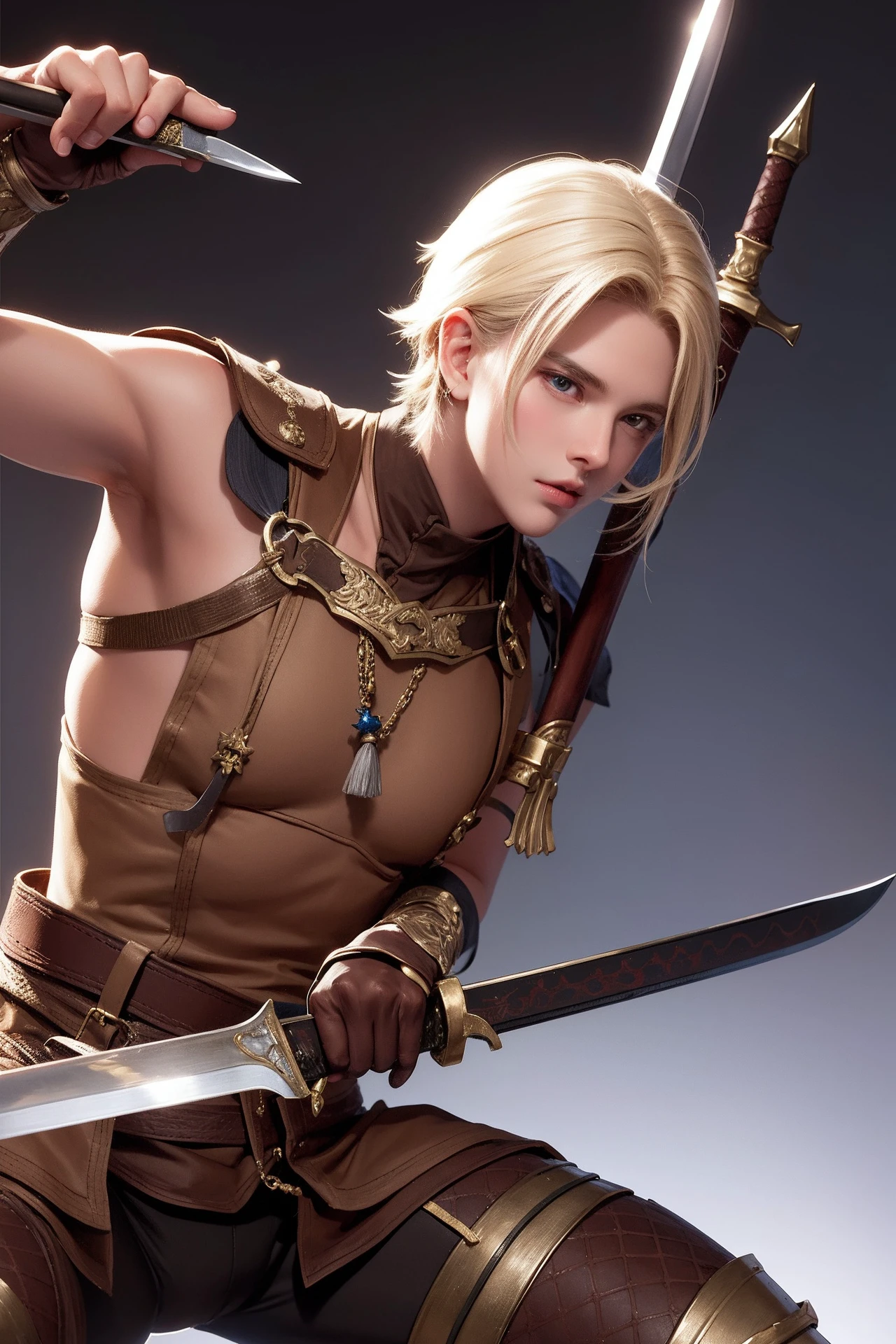 a simple bronze sword with the words "Don't get caught." engraved on the blade