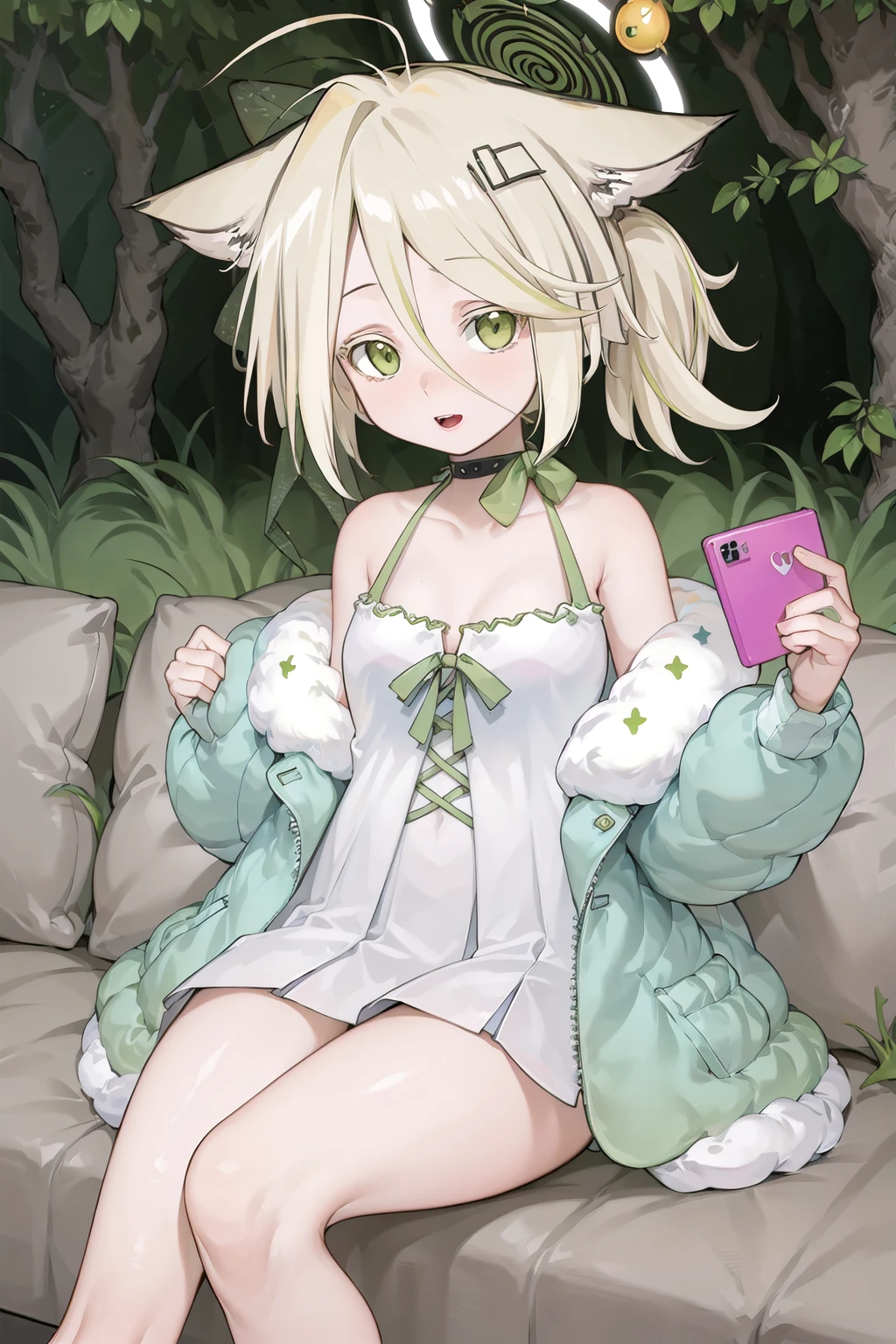 (masterpiece, best quality), 1girl, street
<lora:mayumiVR_2.0_v3:0.7>, vr-mayumi, (halo), jacket