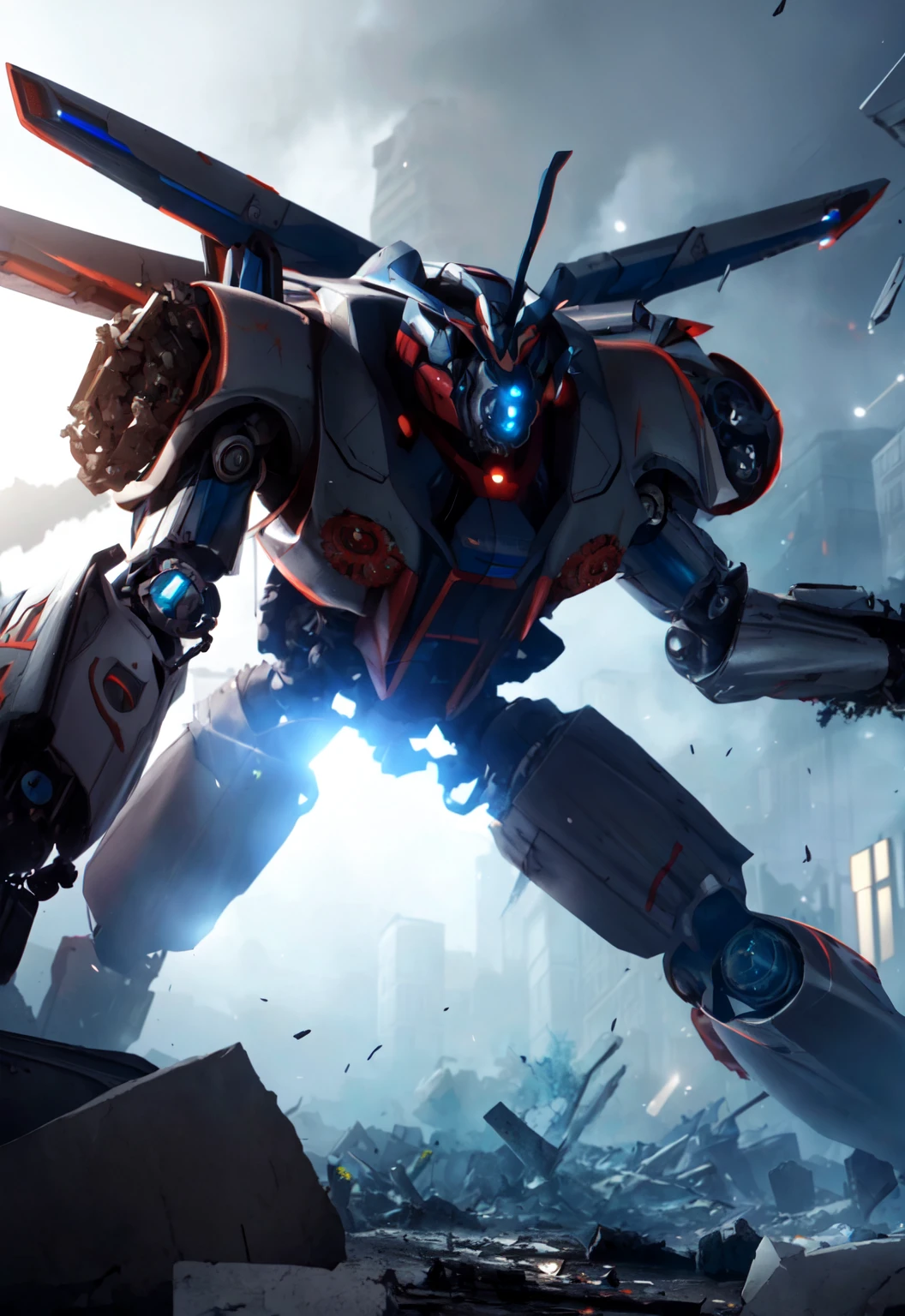 futuristic mecha in a destroyed city, scifi, mechanical, gears, transparent glass, crystal,
vibrant colors, colorful art style,
soft lighting, soft shadows, detailed textures, dynamic lighting,
nice hands, perfect hands,
<lyco:GoodHands-beta2:1.0>
<lora:add_detail:1>