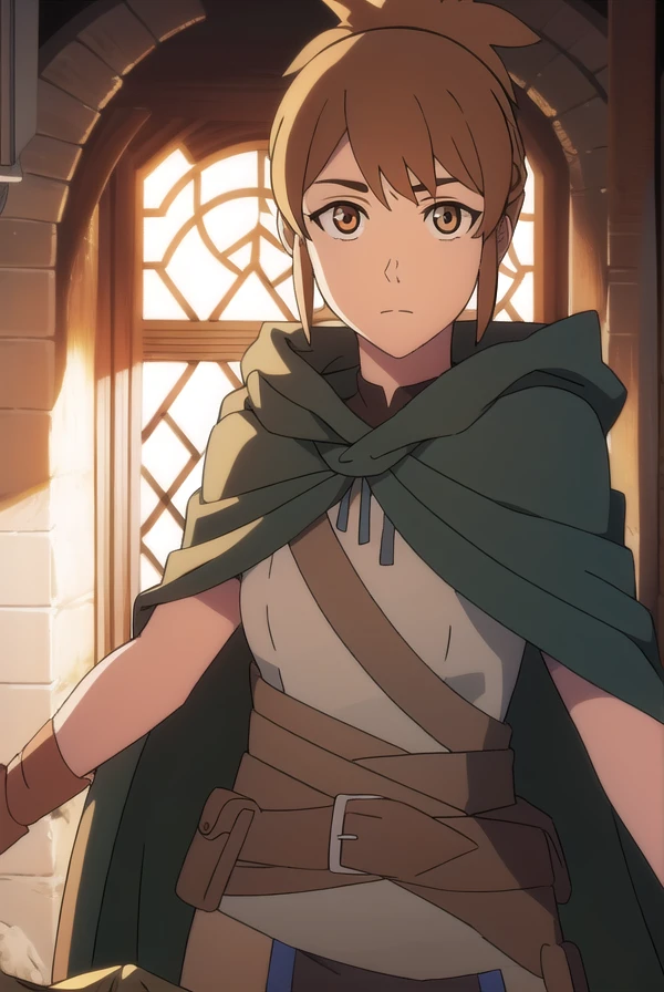dotamarci, <lora:marcitest:1>,
marci, bangs, brown hair, (brown eyes:1.5), ponytail, short ponytail,
BREAK belt, cape, armor, cloak, pouch, brown belt, belt pouch,
BREAK looking at viewer,
BREAK outdoors,
BREAK <lora:GoodHands-vanilla:1>, (masterpiece:1.2), best quality, high resolution, unity 8k wallpaper, (illustration:0.8), (beautiful detailed eyes:1.6), extremely detailed face, perfect lighting, extremely detailed CG, (perfect hands, perfect anatomy),