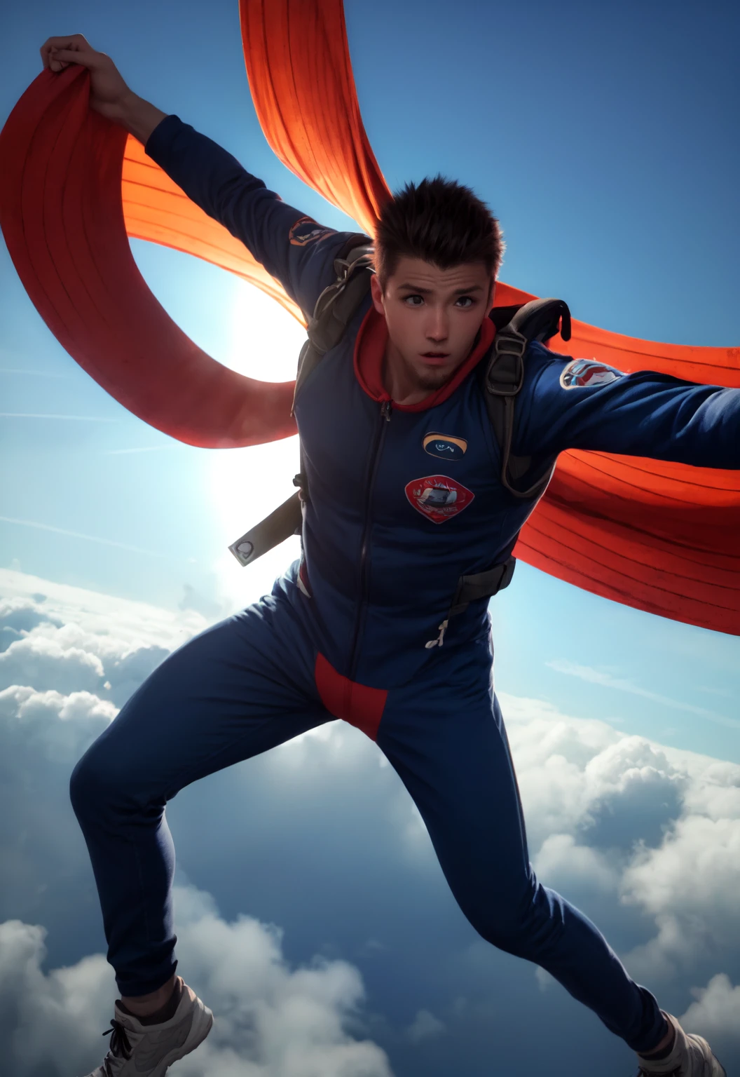 boy skydiving, clouds, wind, muscular,
vibrant colors, colorful art style,
soft lighting, soft shadows, detailed textures, dynamic lighting,
nice hands, perfect hands,
<lyco:GoodHands-beta2:1.0>
<lora:add_detail:1>